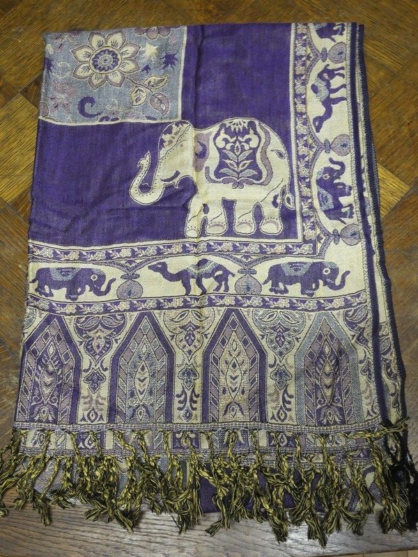 Écharpe Indienne Beige